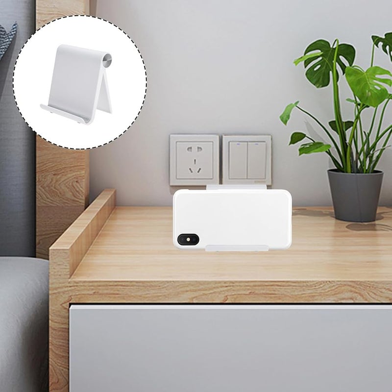 Foldable Desktop Phone Stand Adjustable Tablet Holder Compact Travel Home Use White - Image 3